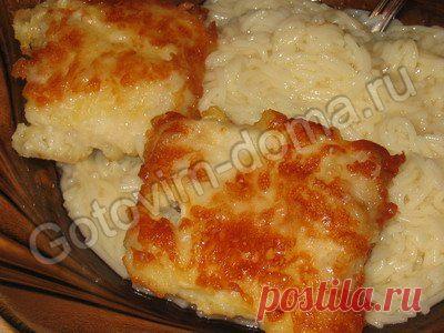 Рецепт: Рыба, жаренная в сыре