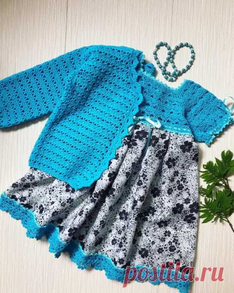 Нарядный комплект для девочки на 2-2,5 года💙Автор Лара Тазетдинова