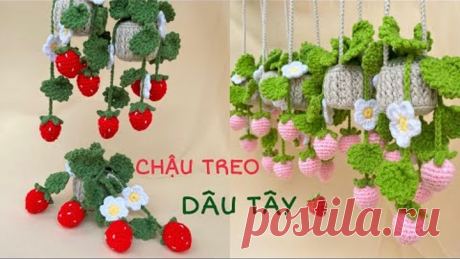 #228 Strawberry Hanging Pot Hook | Móc Chậu Treo Dâu Tây 🍓 | Dương Liễu Handmade