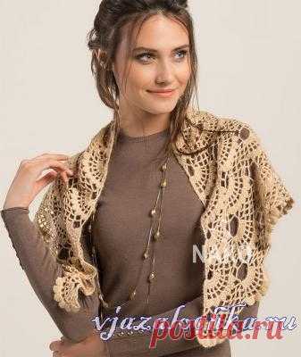 Схема вязания шали крючком из вееров