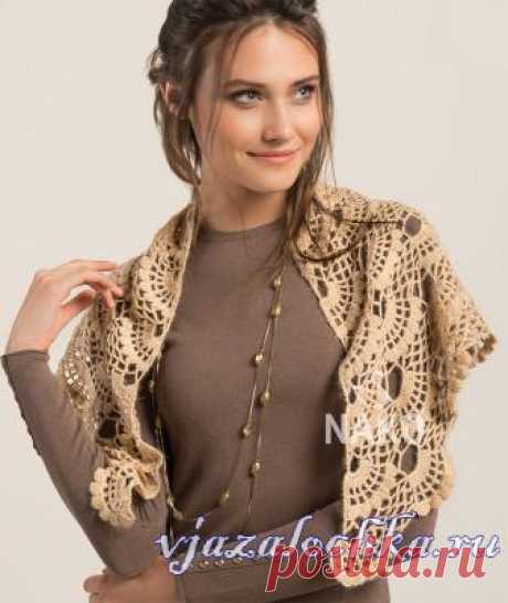 Схема вязания шали крючком из вееров