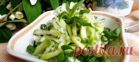 Салат из капусты и молодого кабачка. Пошаговый рецепт с фото на Gastronom.ru