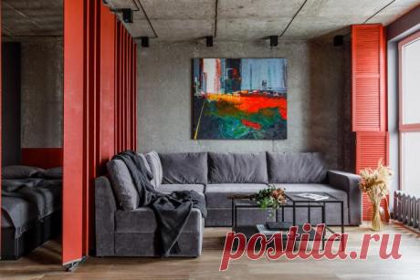 Квартира-студия 43 м2 в стиле лофт, Краснодар - дизайн интерьера Дизайн квартиры-студии 43 м2 в стиле лофт, Краснодар.