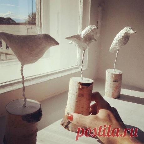 Теперь у меня на окне живут Женины птички ) #interior #interiordecor #decor #птицы #штаббелойвороны #женькавштабе