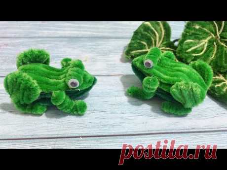 簡単カエルの作り方/モールで可愛いカエルの作り方 How to Make a Pipe Cleaner Frog