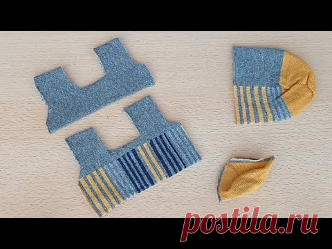 Делаем милую игрушечную собачку из носка