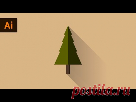 Flat Design Vector Tree | Illustrator Tutorial