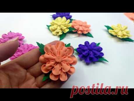 Easy EVA Foam Paper Flowers 🌸Легко и просто Цветы из фоамирана  @OldisDIY