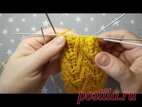 Узор Новогодняя ёлочка. Круговое вязание.  Раппорт 12 петель. Идеально для носочков.