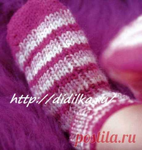 Вязание Носков и Варежек Спицами | Дидилка