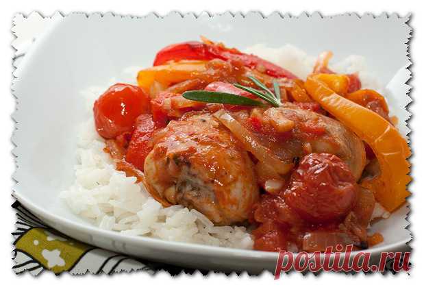 Ну, оОчень вкусная курица с овощами запеченная в духовке!