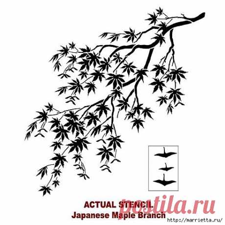 Растительный орнамент на стене. Роспись