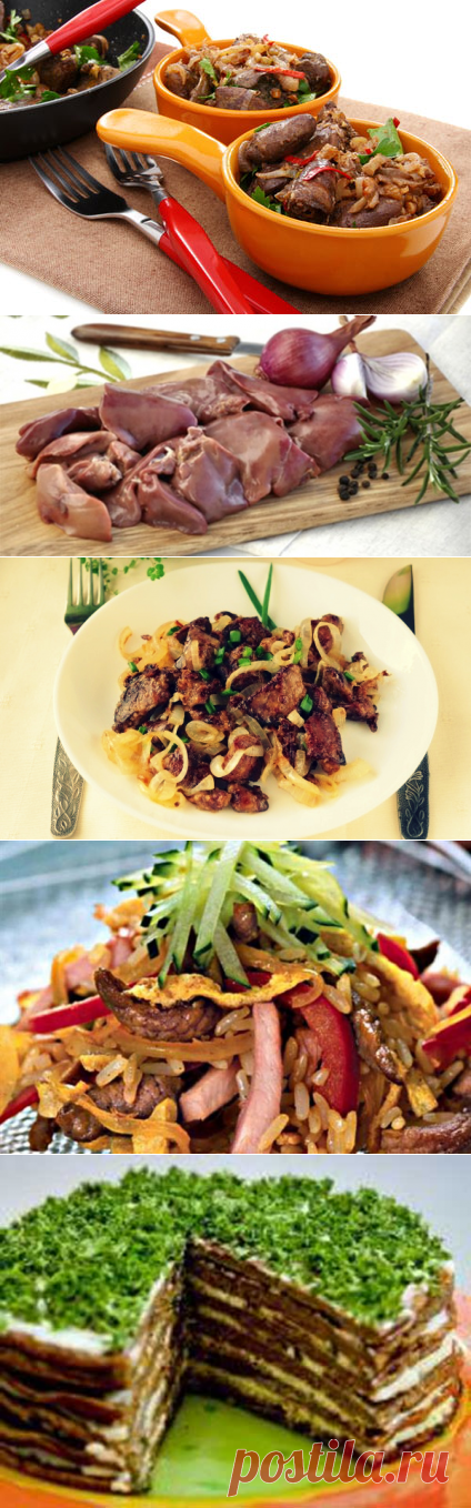 10 Рецептов блюд с куриной печенью