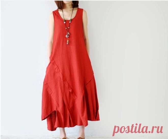 Promottion! 2014 лето новый большого размера свободной женщины винтаж льняное платье темперамент длинное платье женщины 16374, принадлежащий категории Платья и относящийся к Одежда и аксессуары для женщин на сайте AliExpress.com | Alibaba Group