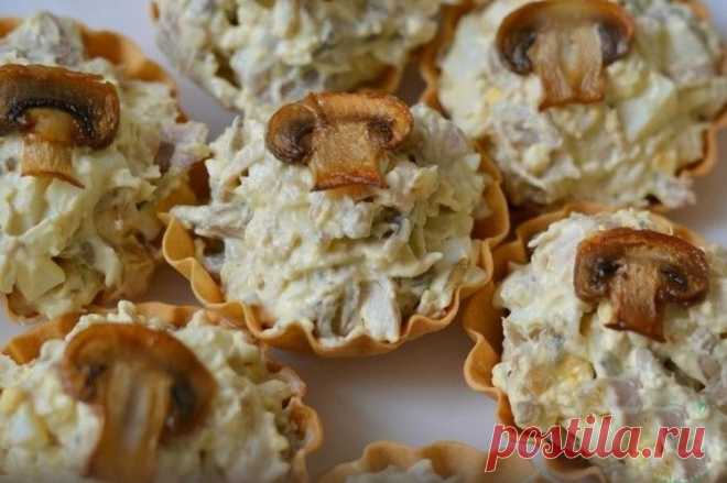 15 лучших рецептов тарталеток с курицей и грибами