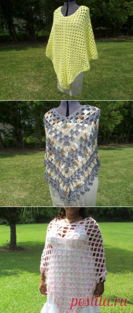 Crochet Poncho  Yellow Crochet Poncho  Women's от OneInEssence