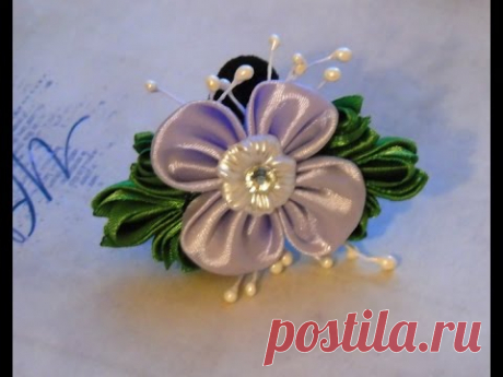 Резинка для волос своими руками из атласных лент