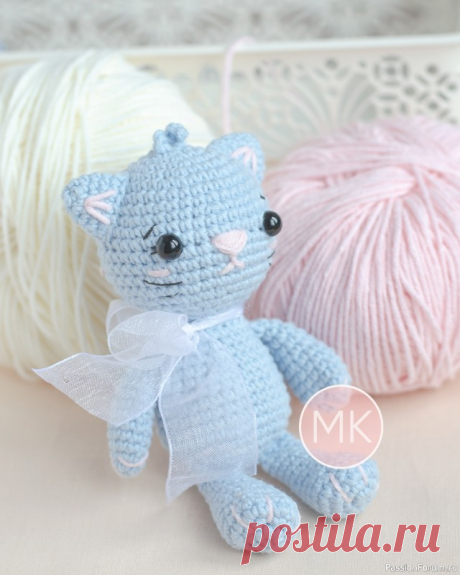Котёнок крючком. Мастер-класс по вязанию амигуруми котика | Вязаные игрушки. Мастер-классы, схемы, описание.
