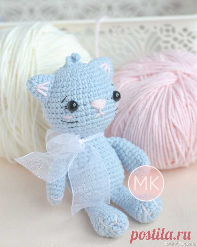 Котёнок крючком. Мастер-класс по вязанию амигуруми котика | Вязаные игрушки. Мастер-классы, схемы, описание.