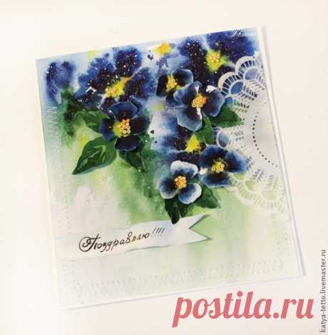 Как сделать открытку без использования материалов для скрапбукинга - Ярмарка Мастеров - ручная работа, handmade