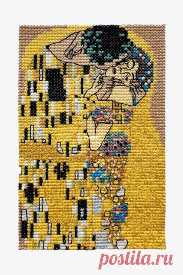 DMC- The Kiss - Mini Cross Stitch by Gustav Klimt  Edited by Jane Doe at 2025-9-9 15:53