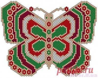Бабочки из бисера.