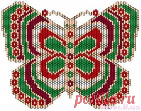 Бабочки из бисера.
