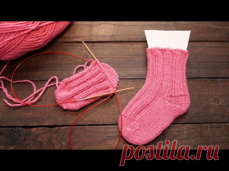 Детские носочки спицами 🦄 Baby Socks knitting pattern