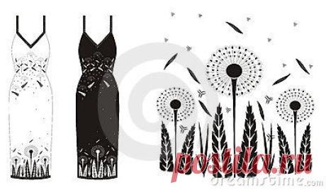 Clothes With Dandelion Pattern Stock Images - Image: 21674074