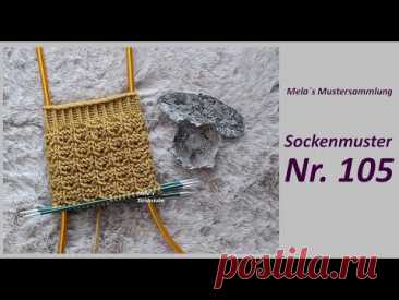 Sockenmuster Nr. 105 - Strickmuster in Runden stricken / knitting sock pattern