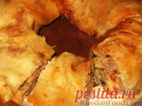 Рецепт: Мясной рулет из лаваша на RussianFood.com