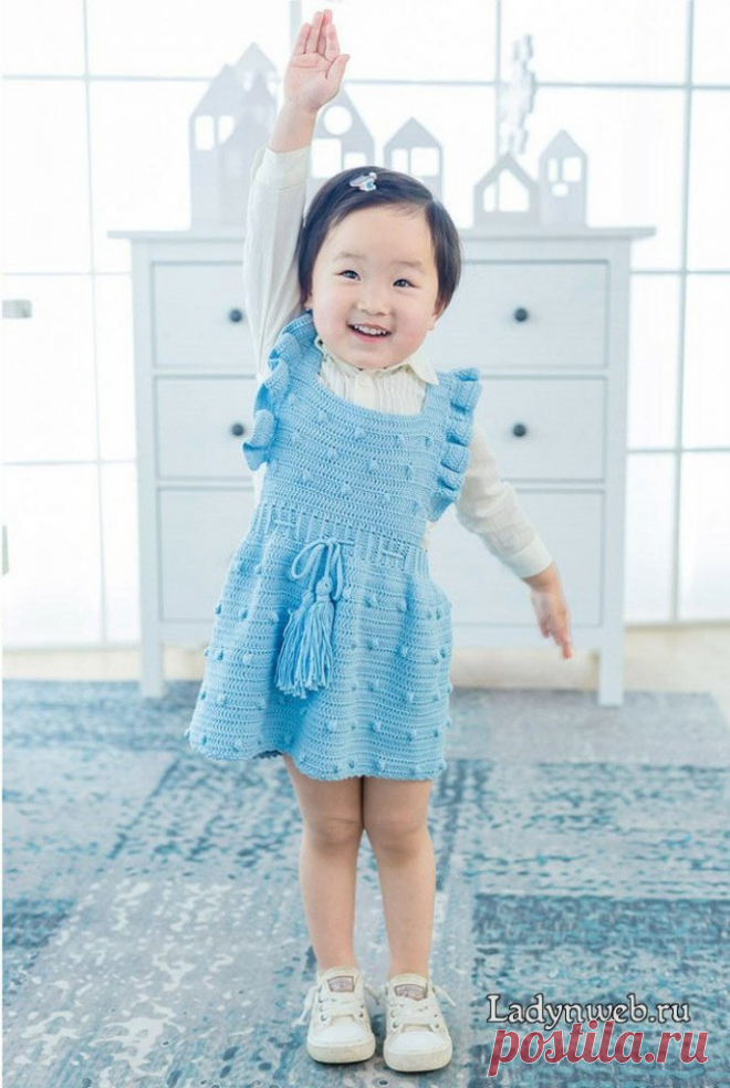 Crochet Bobble Baby Top, Stylish And Very Beautiful Too!!