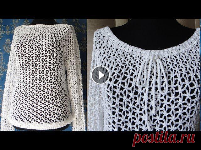 Кофта - сетка (Туника) крючком. Crochet sweater

вязаная шапка жгутом