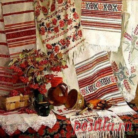 Как вышить свадебное полотенце