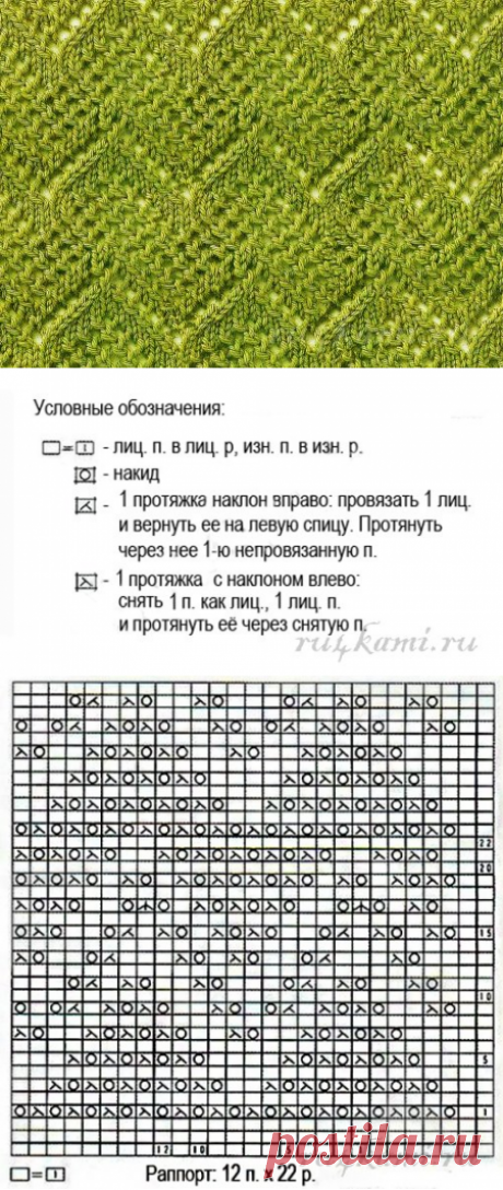 Узоры спицами » Сайт "Ручками" - делаем вещи своими руками