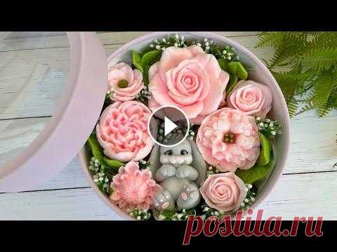 Мыловарение❤️Мастер-класс" "Цветы в коробке "  "❤️soap•DIY «Мир мыла» ❤️ ❤️моя страница в вк ❤️ "Зайка Фомка на спине" 3 ❤️"Роза Orange Queen" ❤️"Бутон георгина Манхеттен" ❤️"Пион Lux с...