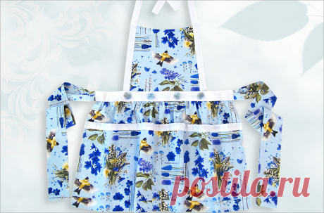 Button Top Floral Apron - Sew4Home