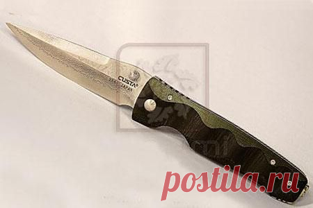 Нож складной MC-0121D Mcusta с обкладкой из 32-слойного дамаска
