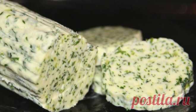 Чесночно-укропное масло.