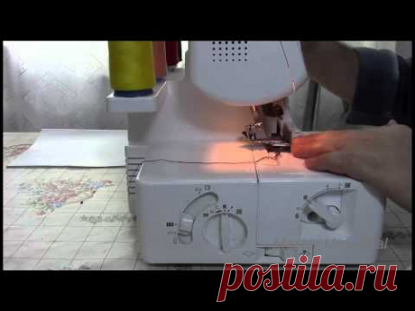 Оверлок Brother 1034D. Дифференциал подачи ткани. Часть5. Видео №27.