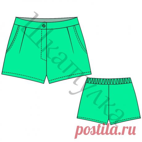 Выкройка женских шорт WP280519 | Шкатулка