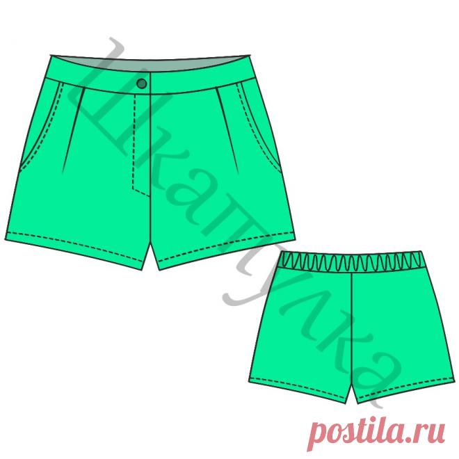 Выкройка женских шорт WP280519 | Шкатулка