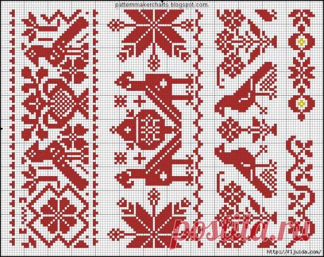 Продолжение подборки со схемами для вышивки.