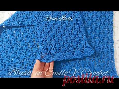 Blusa Cuello V Tejida en una sola pieza
