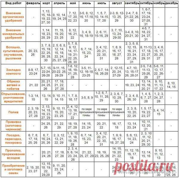 Лунный календарь для цветов и комнатных растений на 2018 год