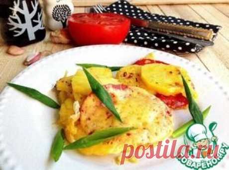Картошка с помидором и сыром в СВЧ - кулинарный рецепт