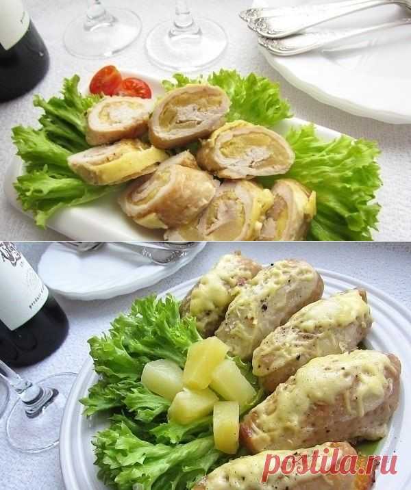 Как приготовить рулетики из свинины с ананасами и сыром - рецепт, ингридиенты и фотографии