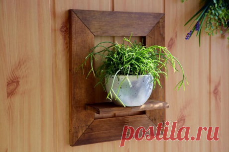 Chestnut Wood Shelf Floating Shelves Shelf For Plants Rustic | Etsy