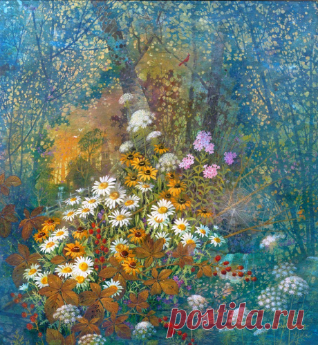Цветущая красота природы.Художник Robert Laessig