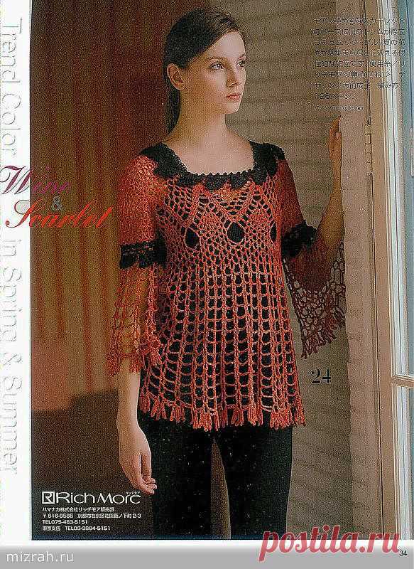 Накидка крючком от Anna Sui (весна 2014). Подбор узоров + выкройка.